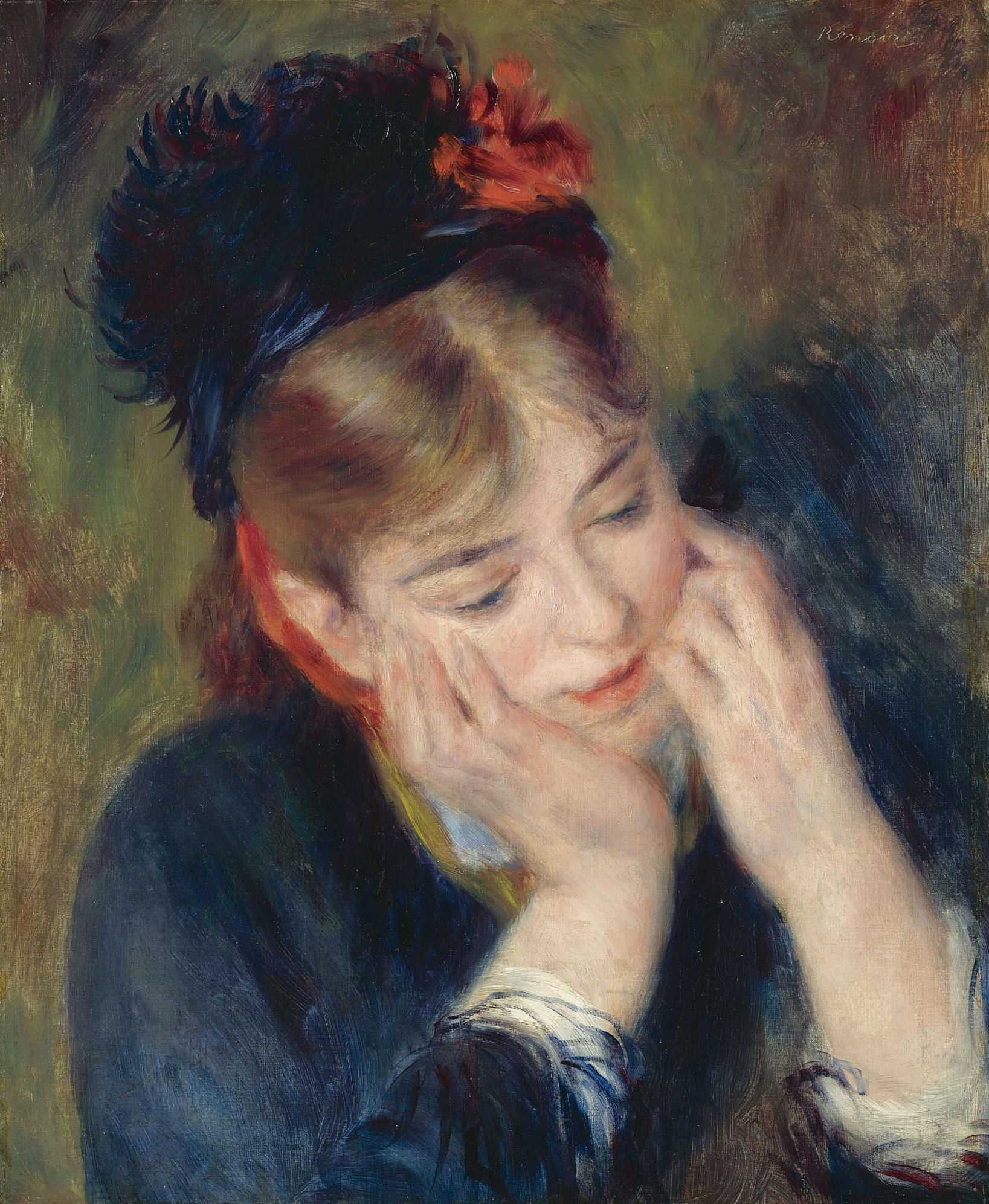 Размышления пьера. Пьер Огюст Ренуар. Пьер Огюст Ренуар Импрессионизм. Pierre-Auguste Renoir (1841–1919). Pierre Auguste Renoir картины.